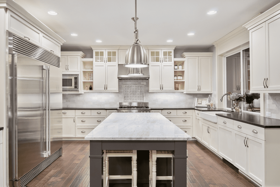 white-sleek-traditional-design-shaker-cabinets-luxury-kitchen-remodel-kitchen-island